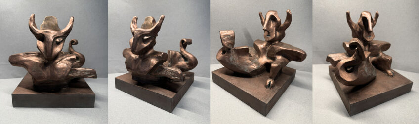 Minotaur—my first sculpture on display